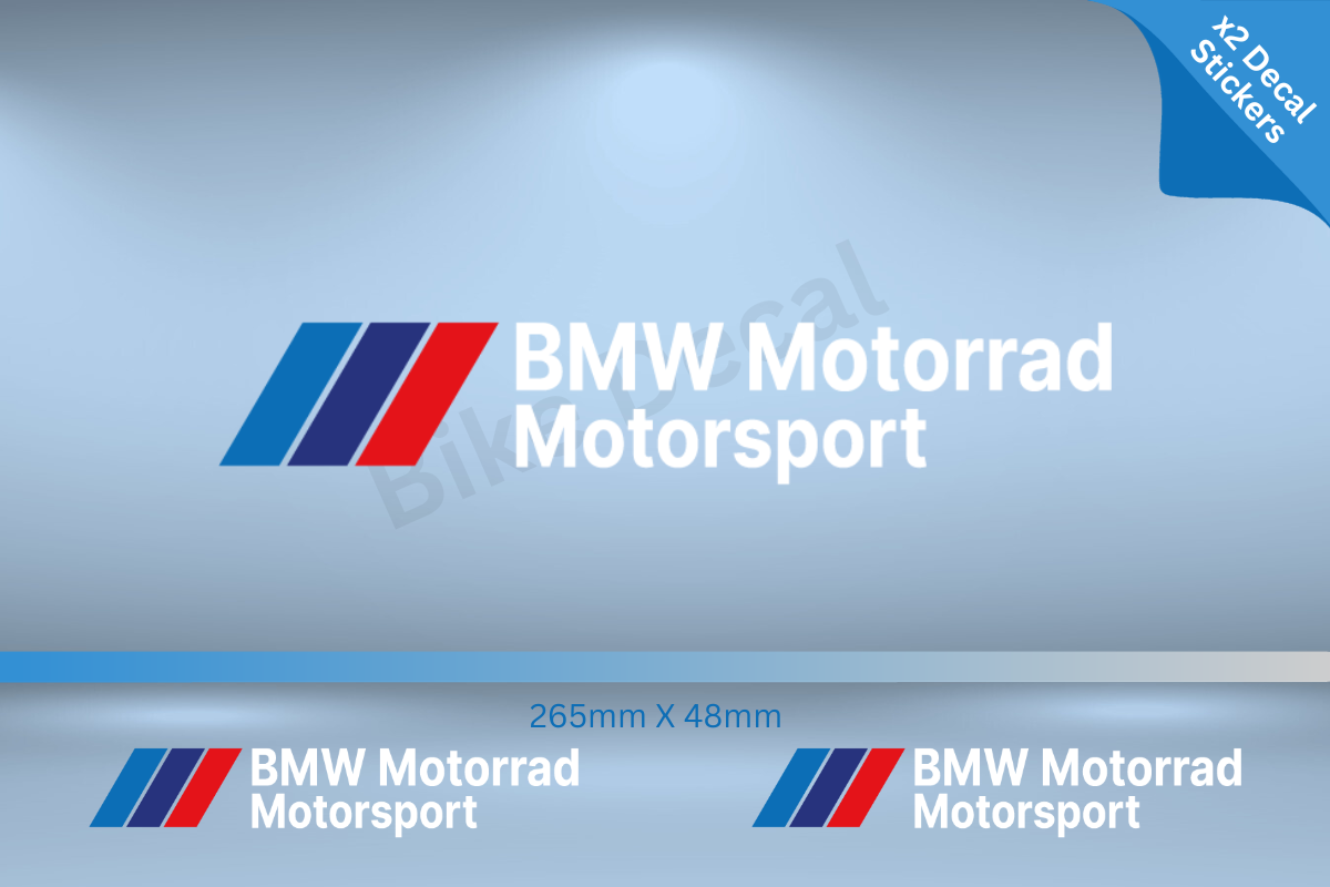 X2 BMW S1000RR Motorrad Motorsport – Belly Pan Decal Stickers – Bike Decal