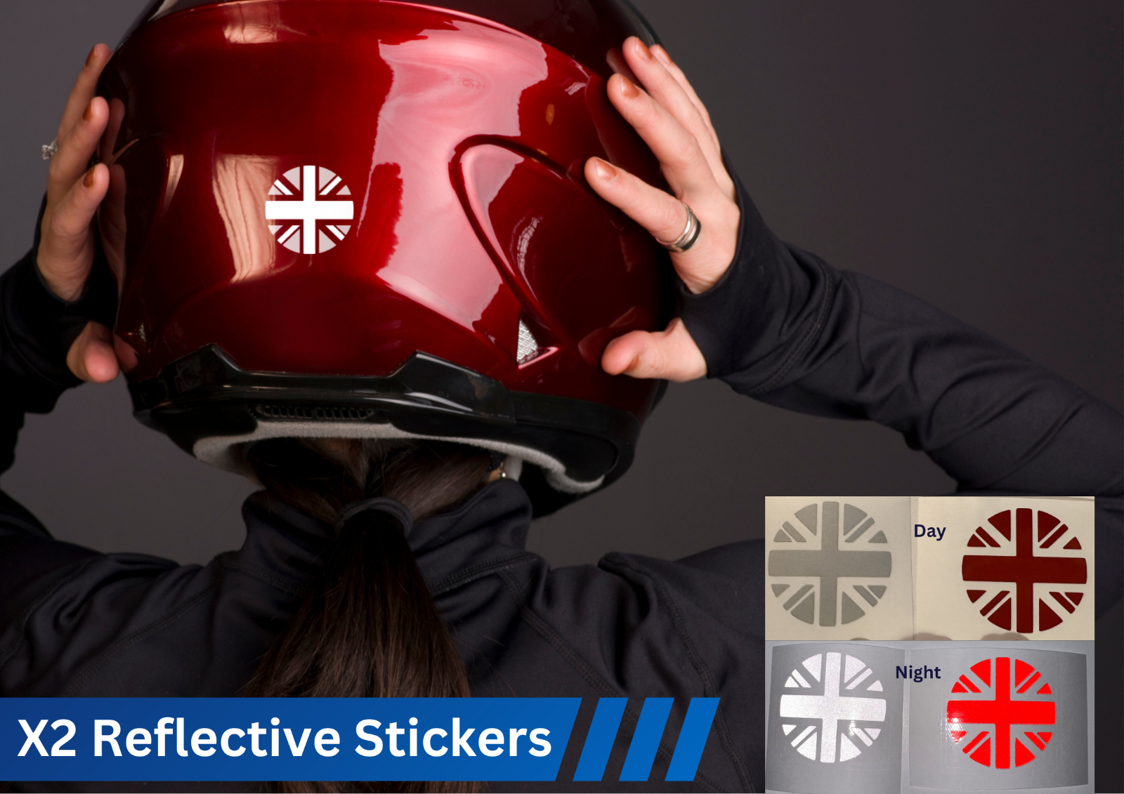 Reflective bike helmet sale stickers